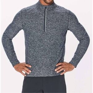 Lululemon Surge Warm 1/2 Zip Heathered Melanite Size Medium